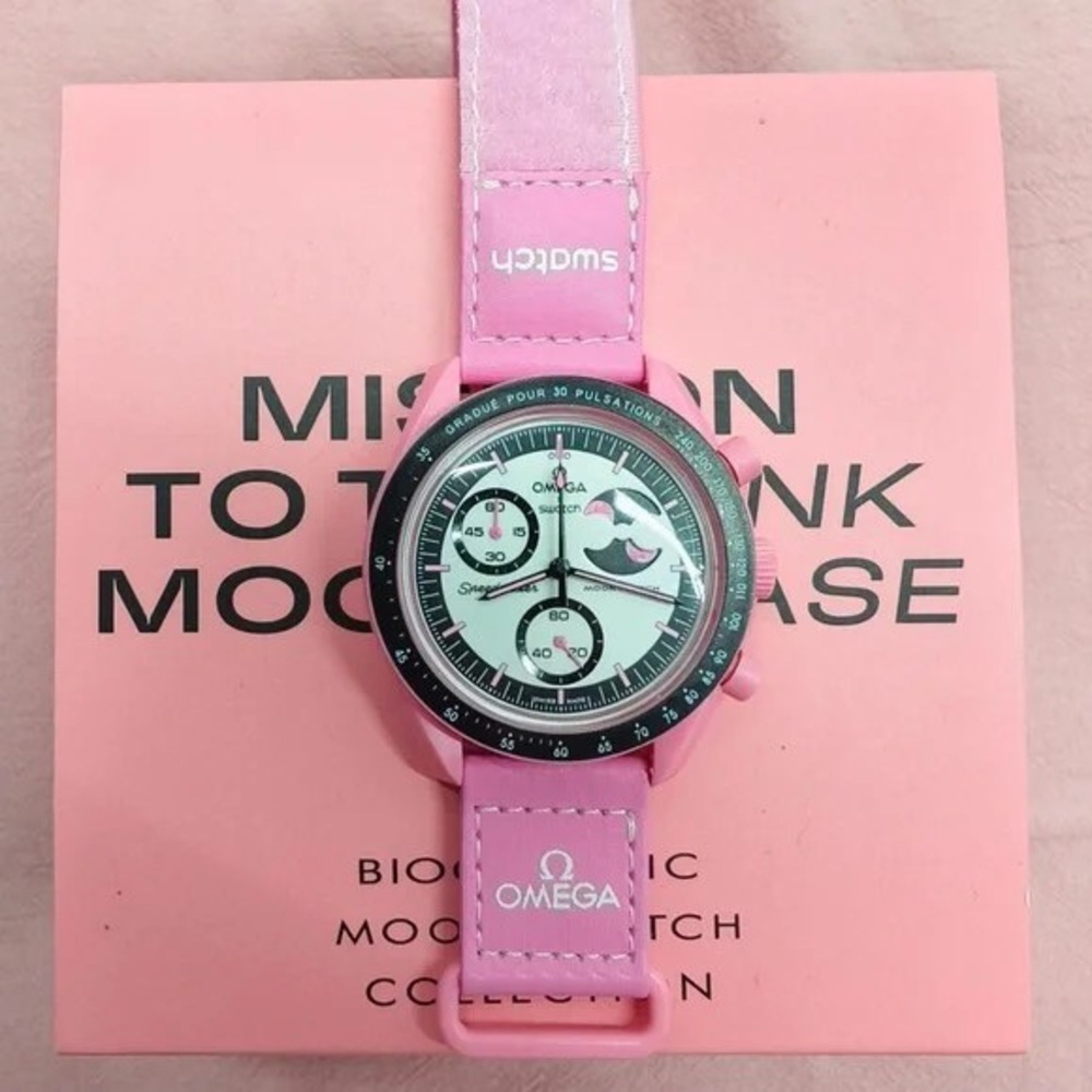 Swatch x Omega MISSION TO THE PINK MOONPHASE Watch（In Box)